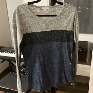 James Perse color block long sleeve top